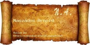 Naszádos Arnold névjegykártya