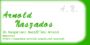 arnold naszados business card